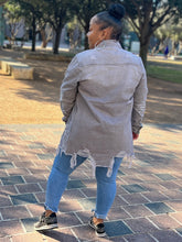 Load image into Gallery viewer, Iconic Distressed Denim Shirt Jacket

